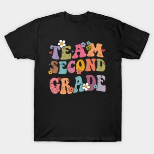 Team 2nd Grade Groovy Back to School Gifts Teacher Student T-Shirt